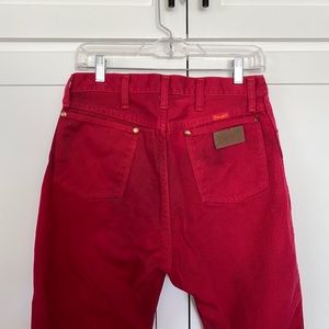 Vintage red Wrangler jeans (stained)